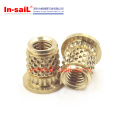 China Fastener Supplier Brass Knurled Insert Nut for Plastic Case